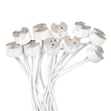 10 Pack MR16,GU5.3Socket, LED Halogen Lamp Ceramic, MR16 MR11 G4 Socket