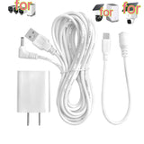 13FT Power Cable and Adapter for eufy SoloCam S340/eufyCam S3 Pro&SoloCam E30