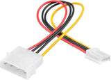 （2 Pack) 4-pin Molex Male (LP4) to 4-pin Floppy FDD Female (SP4) Power Cable