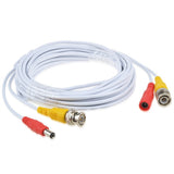 25ft Video Power BNC Cable Cord Lead Wires for Zosi CCTV DVR Security Cameras