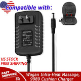 12V Power Supply Adaptor for Wagan Infra-Heat Massage, 9989 Cushion - US Plug