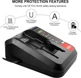 Quick Charger For Black+Decker ALL 20-Volt MAX Lithium-Ion Battery LBXR20, LB...