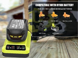 P117 Charger For Ryobi One+ 12V 14.4V 18V Lithium/NiMh/Nicad Battery Charger ...
