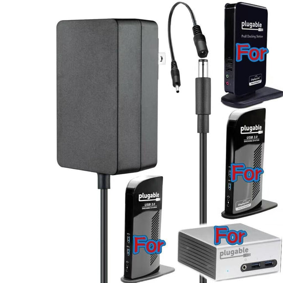 AC Adapter for Plugable UD-3900 UD-5900 UD-3000 UD-PRO8 Docking Station
