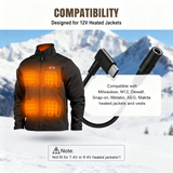 12V Heated Jacket Battery Step up Power Cable for Milwaukee M12 Jacket