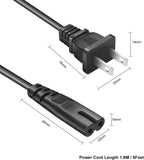UL TV Power Cord For Hisense 50H8C 50H6C 50H5C 50K23DG 55H5C 55H8C 55R6E 65R6E