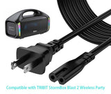 6 Feet Long AC Power Cord for TRIBIT StormBox Blast 2 Wireless Party