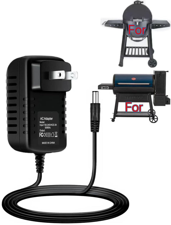 👍12V Adapter for Char-Griller Gravity Fed 980 and E6480 Akorn Auto-Kamado ....