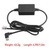 Radar Detector Cable, USB-C to RJ11 Plug Cord For Escort Cobra,Radenso XP etc.