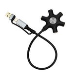 USB A/C to Headphone Splitter, 5-Jack 3.5 mm Audio Headphone Splitter Stereo