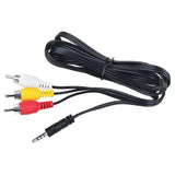 3.5mm to 3RCA AV A/V TV Video Cable Cord Lead for Samsung Video Camera Camcorder