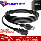 6ft UL AC/DC Power Cord Cable Lead for LG PRO DUPLICATOR PDE24X03 US