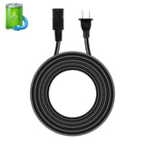8FT Nema 1-15P to IEC 320 C9 Power Cord, SJTW 16AWG 2C USA 2-Prong Male Cable