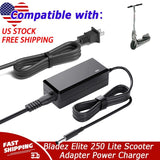 NEW Battery Charger For Bladez Elite 250 XTR 350S EX350 Lite Scooter Power Cord