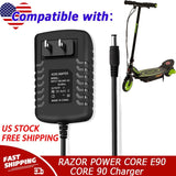 Replacement Charger for RAZOR ELECTRIC SCOOTER POWER CORE E90 CORE 90