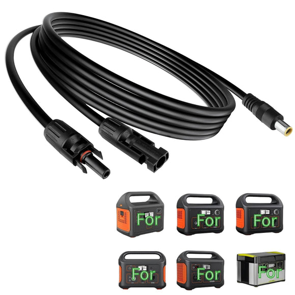 16.5FT Solar Panel to 8mm Adapter Cable for Goal zero Yeti Power Station