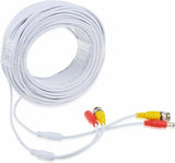 100ft White BNC Video Power Wire Cord for Swann Night Owl CCTV Cameras Cable