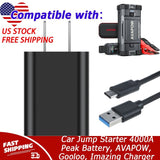 5V 2A Charger for Car Jump Starter 4000A Peak Battery, AVAPOW, Gooloo, Imazing