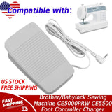 Foot Pedal for Brother/Babylock Sewing Machine CE5000PRW CE5500 Foot Controller