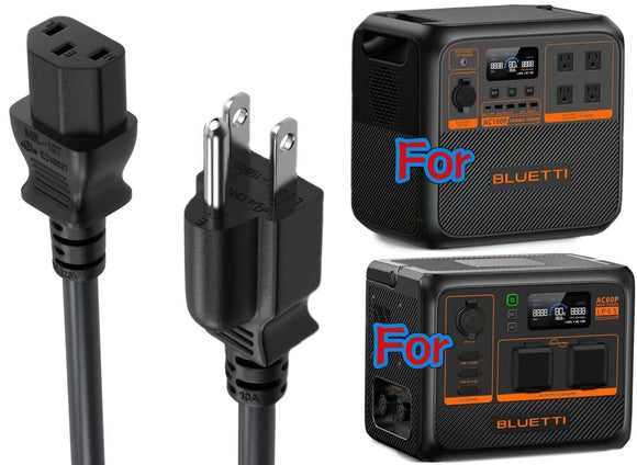 ⚡AC Power Cord Cable For BLUETTI AC180P AC60P Portable Power Station