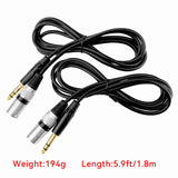 1/4inch TRS to XLR Male Balanced Mic Microphone Cable 6FT, XLR to 6.35 Jack 2PCS