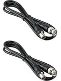 2PCS 3FT BNC Extension Cable Male to Female SDI Cable RG174 50 Ohm for Scanner..