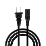 6FT Angled Non-Polarized Angle Power Cord (IEC320 C7 to Nema 1-15P), 1.8M