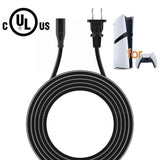 UL Power Cord Fit for Sony PS4,PS4 Slim,PS5,PS5 Slim,PS3 Slim,PS3 Super Slim