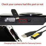USB Battery Charger Data SYNC Cable Cord For Samsung TL205 TL210 TL220 i8 Camera