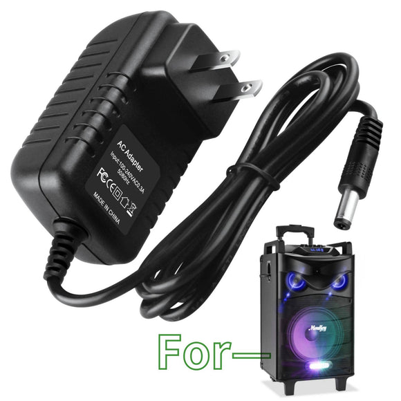 15V AC/DC Adapter for Moukey MTs10-1 MTs10-4 Karaoke Trolley Speaker Charger