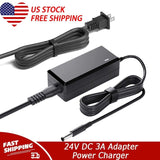 24V DC 3A 2.5A Power Supply Adapter 100-240V AC Input 24 VDC 3Amp Output 5.5mm