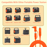 14AWG Car Charging Cable For Jackery Power Station DC7909 + 8020 JA-CA02A