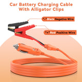 14AWG Cigarette Lighter Plug to Alligator Charger for Jackery Solar Generators