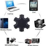 Headphone Splitter 5 Ways Adapter for iPhone, iPad & More