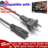 AC Power Cord For TCL 98" Class-Q77K Series-4K UHD QLED Smart TV