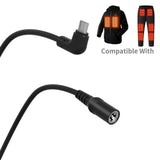 2-Pack 12V Heated Jacket USB-C to DC Step-Up Adapter Cable for Milwaukee M12