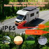 12V Car Cigarette Lighter to Alligator Clips Connector for Jackery Power Station