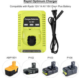 P117 P118 18V Charger for Ryobi One+ 12V 14.4V 18V Lithium/NiMh/Nicad Battery