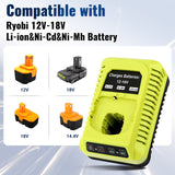P117 Charger for Ryobi ONE+ P197 PBP002 PBP004 18V Lithium Batteries