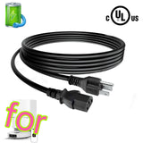 UL 6ft Power Cord for DREAME RLL53SE RCLE0512 L40 Ultra Gen 2 Robot Vacuum