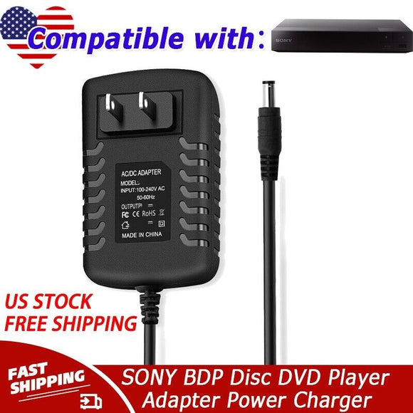 12V AC DC Adapter Charger For SONY BDP Blu-ray Disc DVD Player Power Supply Cord
