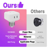 E26 4 Prong Design Light Bulb Socket Adapter
