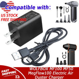 5V USB Charger For WOLFBOX MF100 MF50 MegFlow100 Cordless Electric Air Duster
