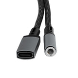 USB-C to 3.5Mm Headphone Charger with PD For Huawei Mate 60 50 40 30 20 10 Pro