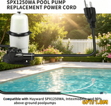 Pool Pump Power Cord 6 Feet Electrical Plug  for Hayward Pool Pump Three Prong