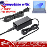 AC Adapter Charger For Dell Inspiron 16" Touchscreen Laptop(Round Tip)