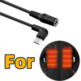 12V Step-Up Adapter Charger Cable for Heated Jacket, Heated Vest, Heated Hoodie