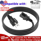 6ft AC Power Cord Cable For HP LaserJet Pro MFP M426dw M426fdn M426 Printer US
