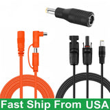 20FT DC8mm Cable with DC7909 to DC8020/5521 Adapter & 16Ft MC4 Solar to DC8mm
