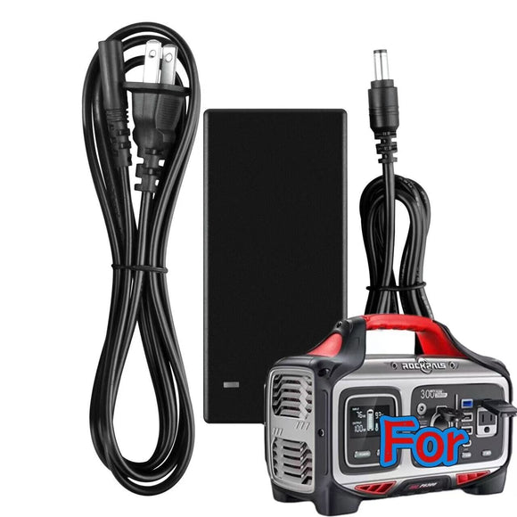 ⚡15V 3A AC Adapter For Rockpals 300 Portable Power Station Power Cord PSU